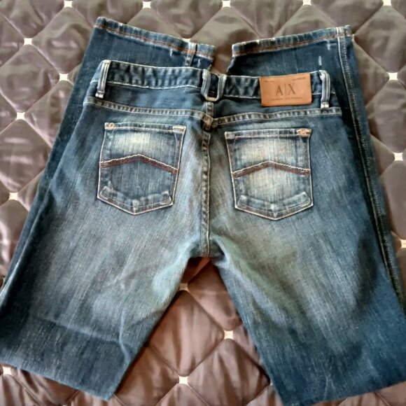 Armani Exchange Denim - Armani Exchange 💙 Womens Gorgeous Boot Cut Denim Distressed Wash Blue Jeans 💙